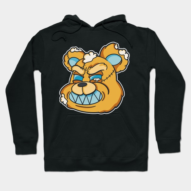 Ferocious Teddy Fury Hoodie by Life2LiveDesign